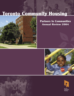 Annual Review 20​04 - Toronto Community Housing