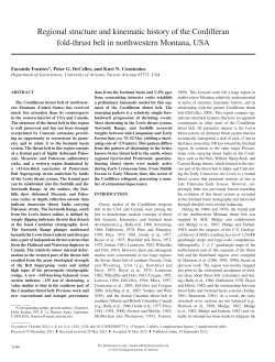 Regional structure and kinematic history of the Cordilleran fold