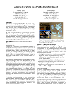 Adding Scripting to a Public Bulletin Board