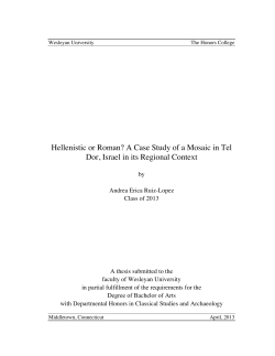 Hellenistic or Roman? A Case Study of a Mosaic in
