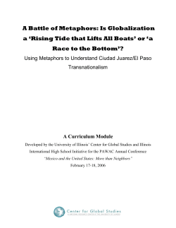 A Battle of Metaphors: Is Globalization a