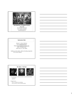 Introduction/Ancient Debate - SPIA UGA