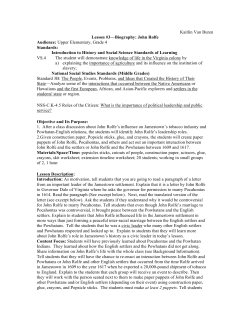 SS Lesson #3 - K Van Buren