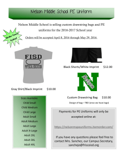 Nelson Middle School PE Uniform