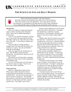 THE SCIENCE OF JAM AND JELLY MAKING