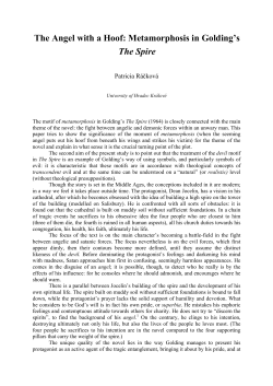 Patricia R&aacute;čkov&aacute;: The Angel with a Hoof: Metamorphosis in