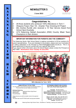 katanningseniorhighsc hool newsletter 5