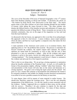 Handouts - Biblical Literacy