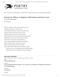 Sonnet 29 - Baylor School Moodle
