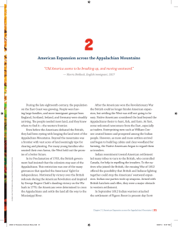 american expansion across the appalachian Mountains