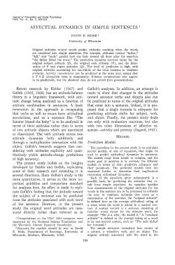 AFFECTUAL DYNAMICS IN SIMPLE SENTENCES`