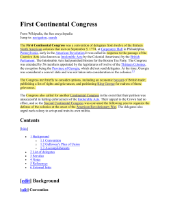 First Continental Congress