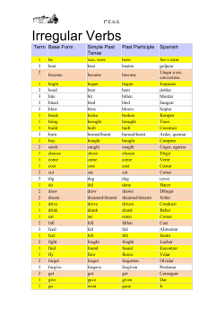 Irregular Verbs - Nacho Montorio
