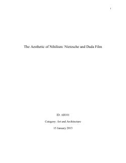 The Aesthetic of Nihilism: Nietzsche and Dada Film