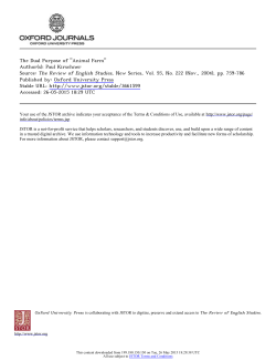 The Dual Purpose of "Animal Farm" Author(s)