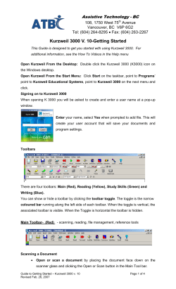Kurzweil 3000 V. 10-Getting Started