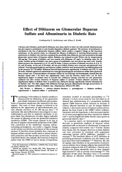 Effect of Diltiazem on Glomerular Heparan Sulfate