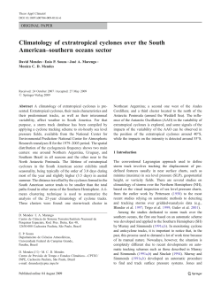 Climatology of extratropical cyclones over the South American