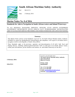 Marine Notice 08 of 2016 - South African Maritime Safety Authority