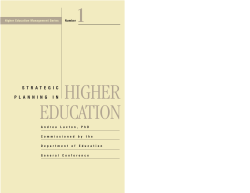 Strategic Planning in Higher Education