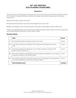 AP Art History Student Samples (2016