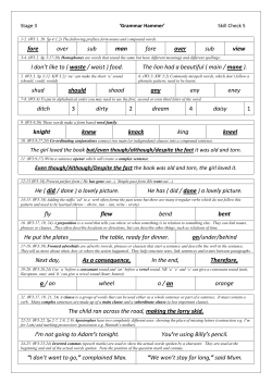 Stage 3 Check 5 – Answers