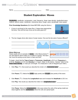 Student Exploration: Waves