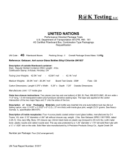 Page 1 UNITED NATIONS Performance Oriented Package Tests