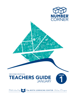 Number Corner Grade 1 Teachers Guide
