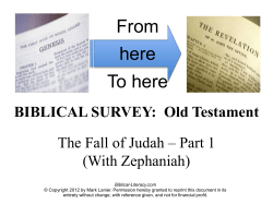 From To here here - Biblical Literacy