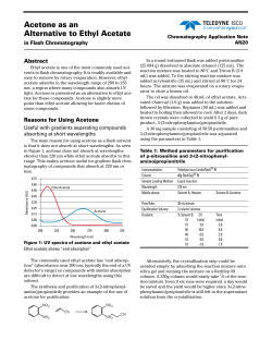 Acetone as an Alternative to Ethyl Acetate