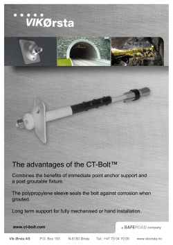 The advantages of the CT-Bolt&trade;