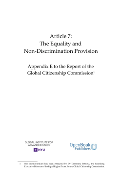 Article 7: The Equality and Non