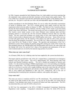 2016 Water Quality Report