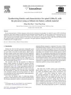 Synthesizing kinetics and characteristics for spinel LiMn2O4 with the