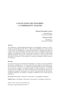 cOLLOcATIOn dIcTIOnARIeS: A cOMPARATIVe