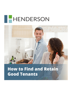 How to Find and Retain Good Tenants