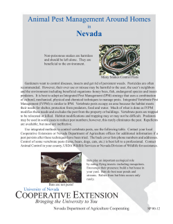Animal Pest Management Around Homes in Nevada