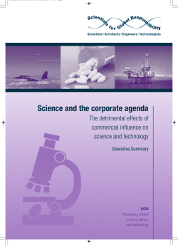 Executive Summary - Scientists for Global Responsibility