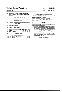 Method of treating combustion exhaust gas containing nitrogen oxides