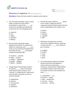 Sentence Completion 13