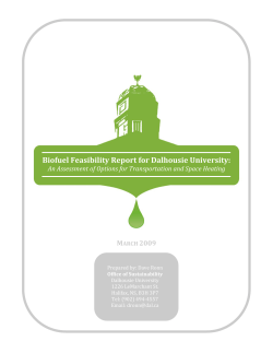 Biofuel Feasibility Report for Dalhousie university: