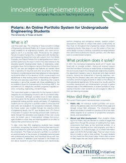 Polaris: An Online Portfolio System for Undergraduate