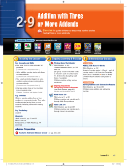 Addition with Three or More Addends