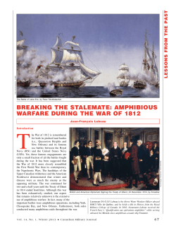 AMPHiBiOuS WARFARE duRiNg THE WAR OF 1812