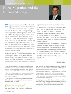 Nurse Migration and the Nursing Shortage