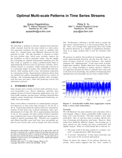 Optimal Multi-scale Patterns in Time Series Streams
