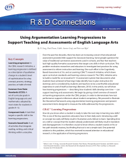 Using Argumentation Learning Progressions to Support