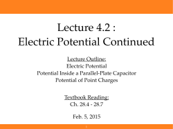 Lecture 4.2 : Electric Potential Continued