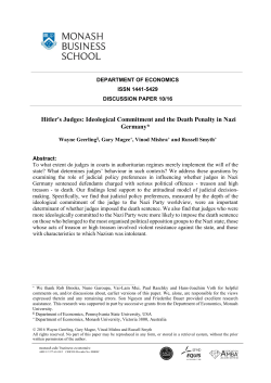 Hitler`s Judges - Monash Business School